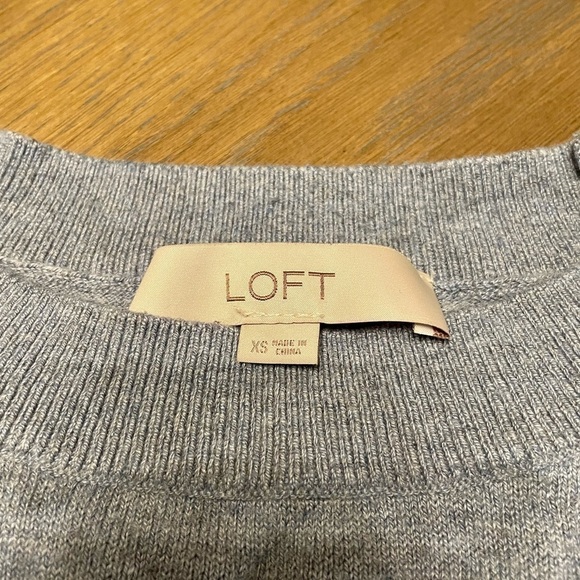 LOFT Embroidered Bicycle Baby Blue Sweater - Picture 3 of 8
